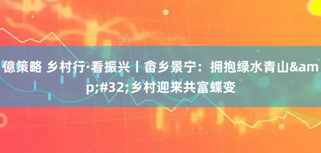 億策略 乡村行·看振兴丨畲乡景宁：拥抱绿水青山&#32;乡村迎来共富蝶变